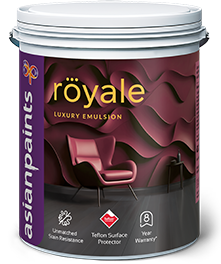 Asian Paints Royale Luxury Emulsion premium interior paint used by Rajveer Paints in Pune